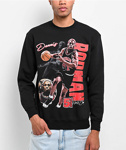 Rodman Apparel 5x World Champion Black Crewneck Sweatshirt