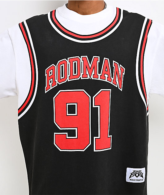 Rodman Apparel Backwards Jersey Black & White T-Shirt