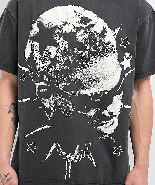 Rodman Apparel Chain Necklace Black Wash T-Shirt