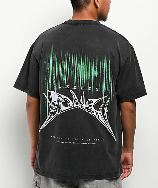 Rodman Apparel Digital Rain Black Wash T-Shirt | Zumiez