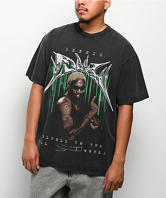 Rodman Apparel Digital Rain Black Wash T-Shirt | Zumiez