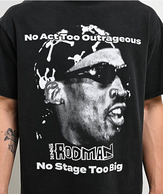 Rodman Apparel No Stage Too Big Black Wash T-Shirt