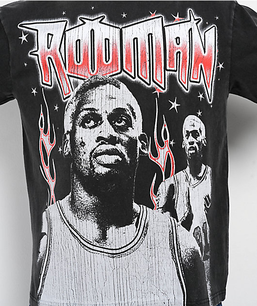 Rodman Apparel Zilla Panel Washed Black T-Shirt | Zumiez