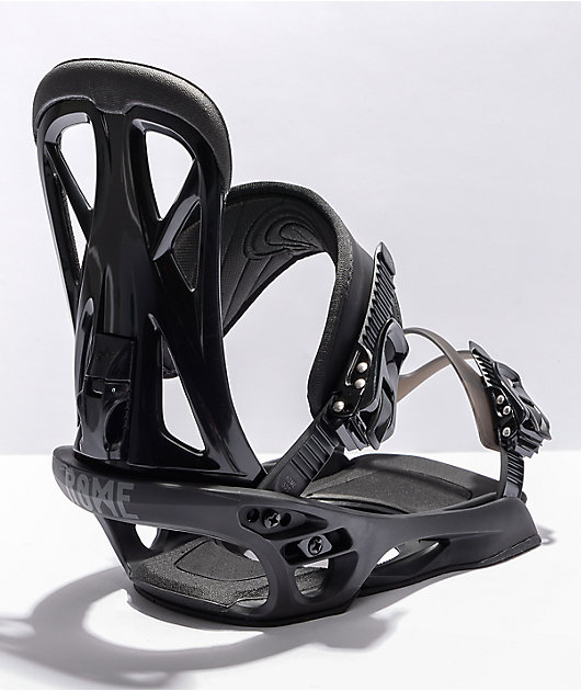 Rome United Black Snowboard Bindings 2022