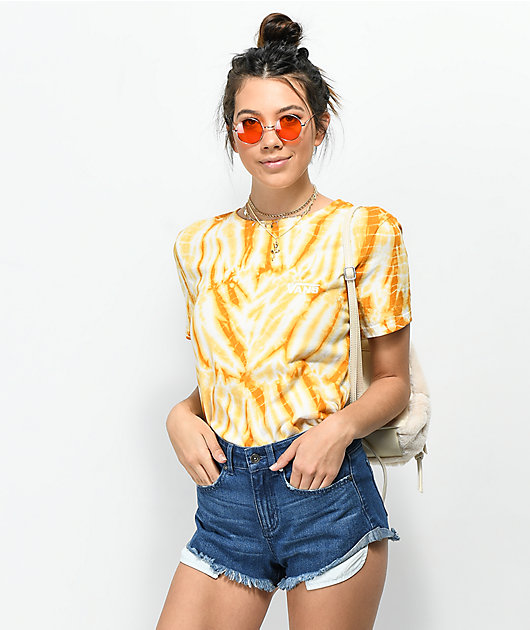 Rose Gold & Orange Round Sunglasses