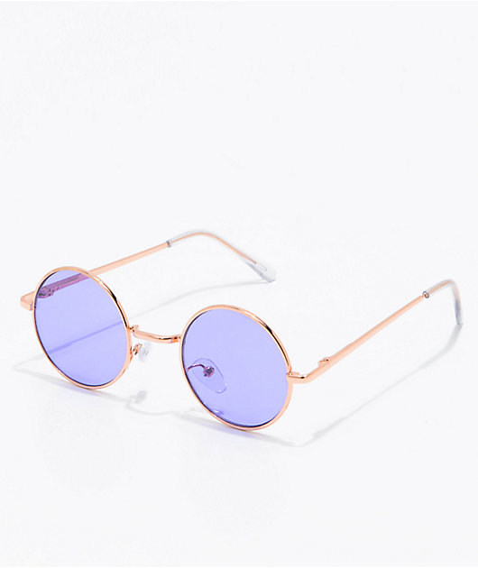 Purple sales circle glasses