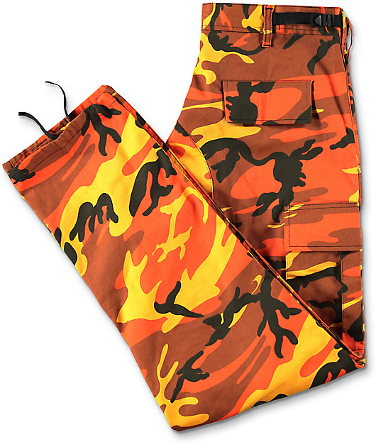zumiez orange camo pants