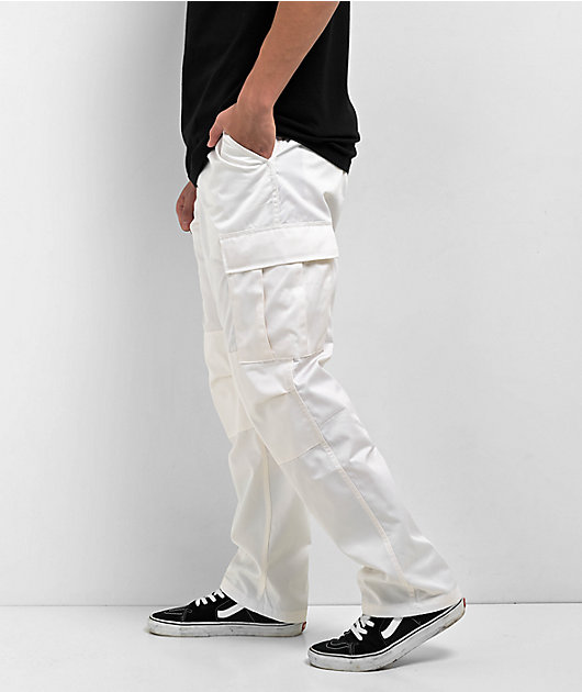 KNFUT Men Pants， Black/White Casual Pants Loose Straight Wide Leg Pants Men  Streetwear Hip-hop Pocket Cargo Pants Mens Trousers (Color : White, Size :  XL) : Amazon.com.au: Clothing, Shoes & Accessories
