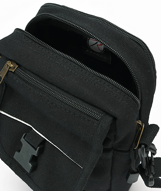 Rothco Vintage Black Canvas Messenger Bag