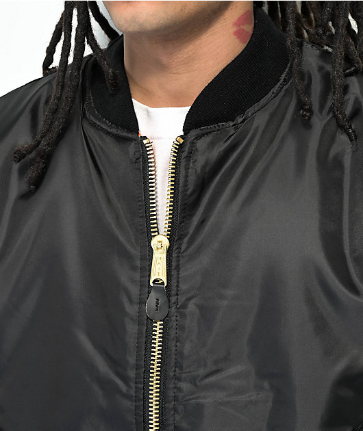 [値下げ不可] ROTHCO MA-1 BLACK M size Rothco MA-1 Black Bomber Jacket | Zumiez