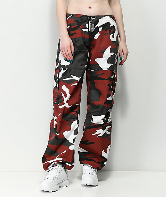 camouflage pants for men red