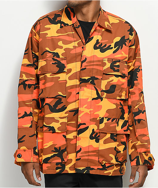 Rothco Tactical Bdu Savage Orange Camo Shirt Zumiez - savage orange camo bdu shirt roblox