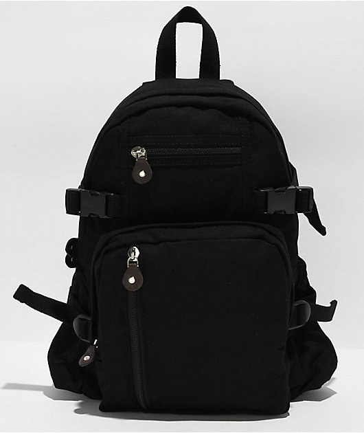 Vintage black shop backpack