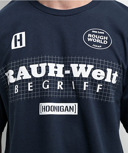Rough World x Hoonigan Rauh Welt Grid Navy T-Shirt | Zumiez