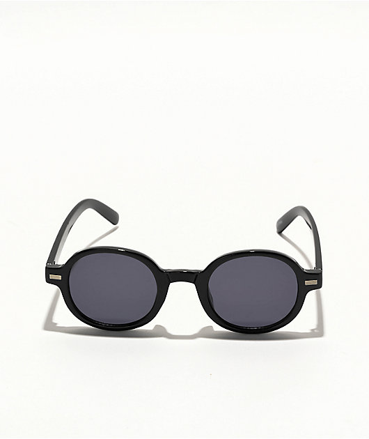 Round Lens Black Sunglasses