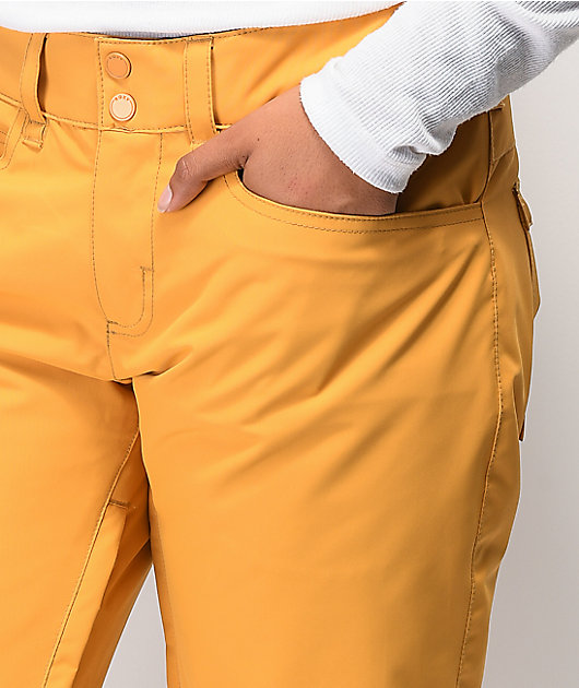Roxy Backyard Spruce 10K pantalones de snowboard amarillos