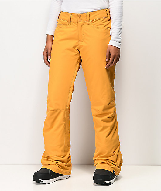 Roxy Backyard Spruce 10K pantalones de snowboard amarillos