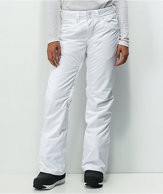 Roxy Backyard White 10K Snowboard Pants