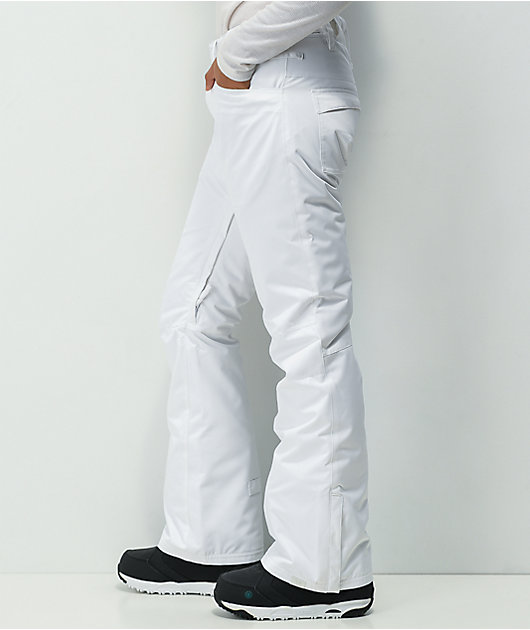 Roxy Backyard pantalones de snowboard blancos 10K