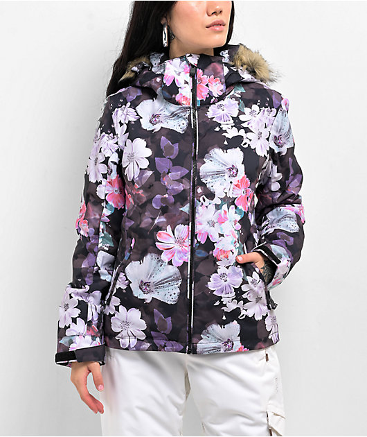 ロキシー ROXY 花柄ジャケット DRYFLIGHT 10K Roxy Jet Ski Floral 10K Snowboard Jacket | Zumiez