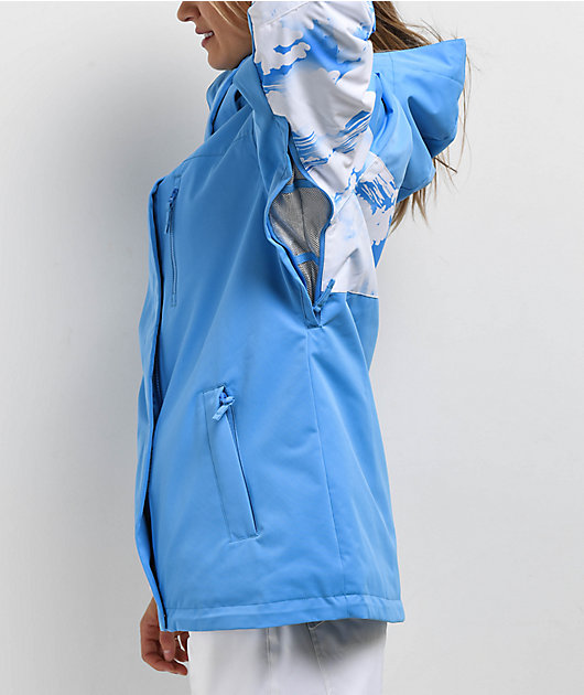 Blue | Womens Roxy Jackets Jet Ski 10K Snow Jacket Aruba Blue_Kaleidos |  Navigate FP