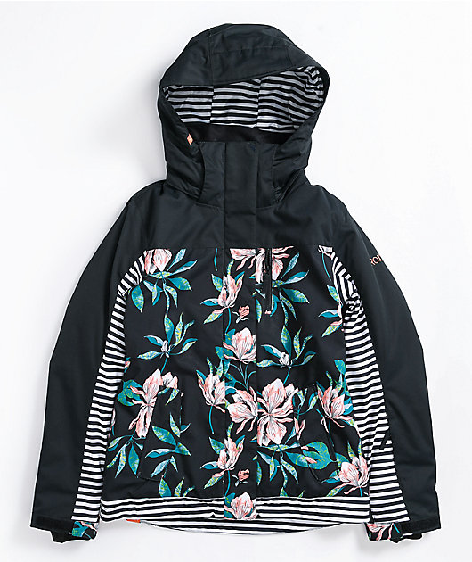 Roxy Jetty Block Floral & Black 10K Snowboard Jacket