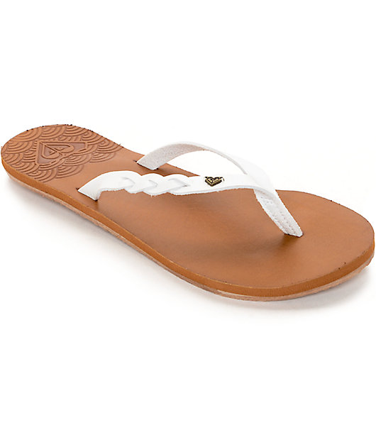 roxy white sandals