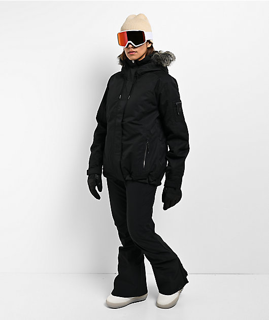 Roxy Meade Faux Fur Black 10K Snowboard Jacket