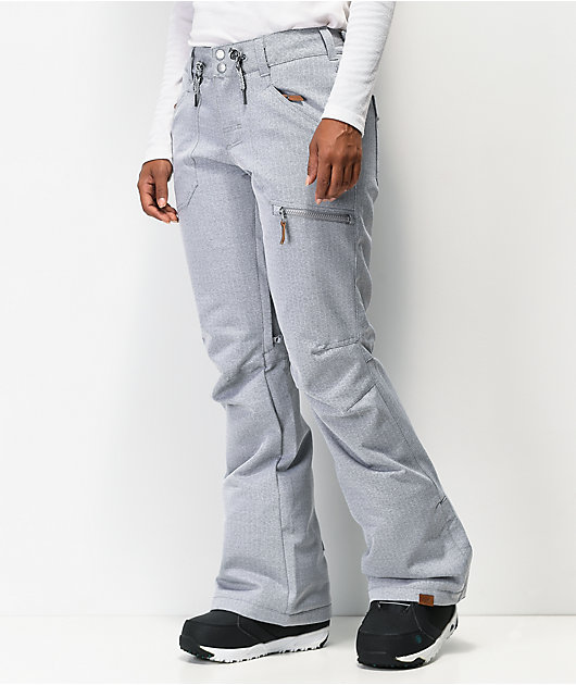 roxy nadia snowboard pants silver pink
