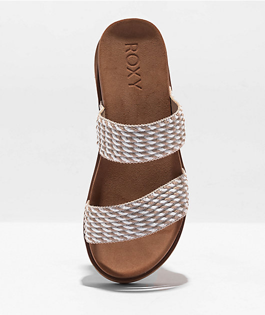 Roxy Summer Breeze Cream & White Sandals
