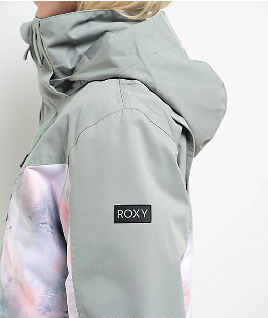 Roxy Women's Presence Sea Pine Mystery Fog 10K Parka