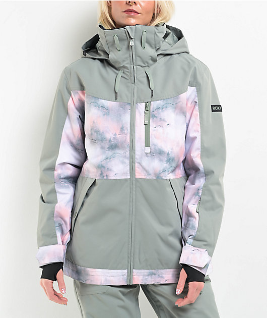 Roxy Women's Presence Sea Pine Mystery Fog 10K Parka