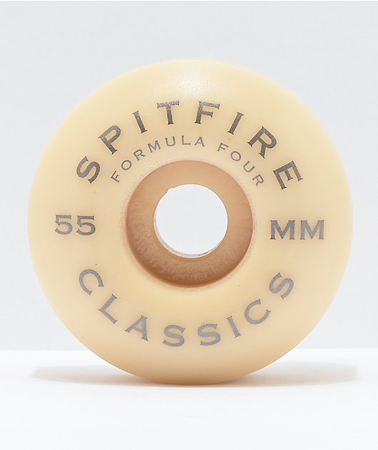 Ruedas de skate amarillo Classic 55mm 99a de Spitfire Formula Four