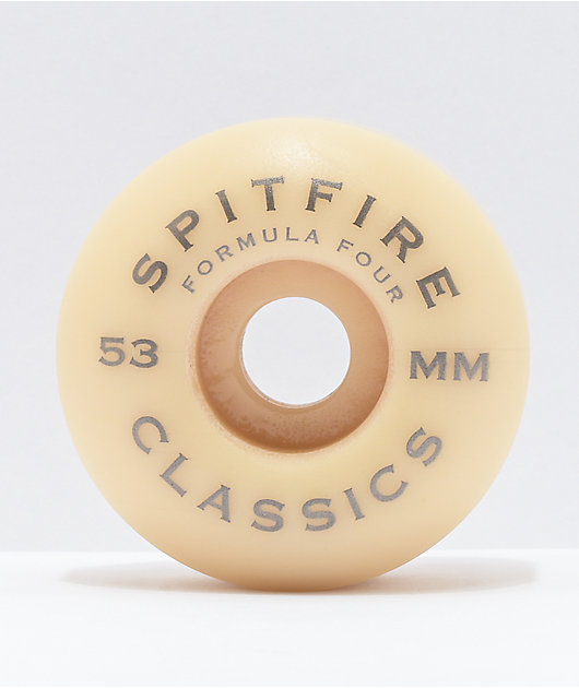 Ruedas de skate naranja Classic 53mm 99a de Spitfire Formula Four