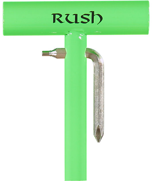Rush herramienta de skate verde neón