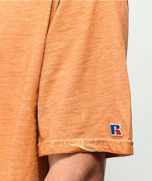 orange athletic shirt