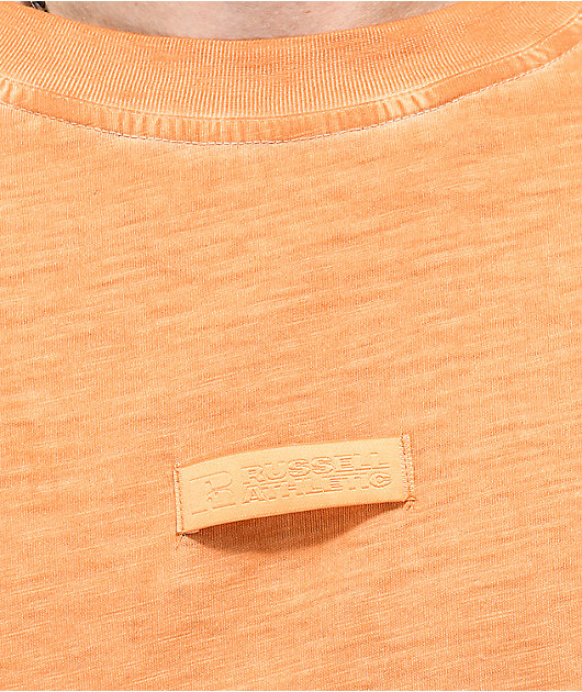 Russell Athletic Marcus Pheasant Orange Wash T-Shirt