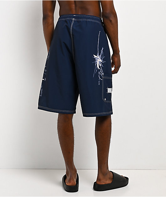 Rusty Crisis Navy Board Shorts