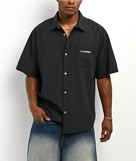 Rusty Defender Black Button Up Shirt