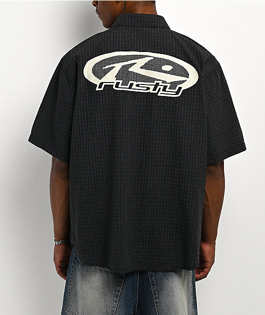 Rusty Defender Black Button Up Shirt