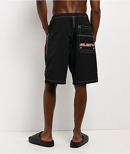 Rusty Flip Daddy Black Board Shorts