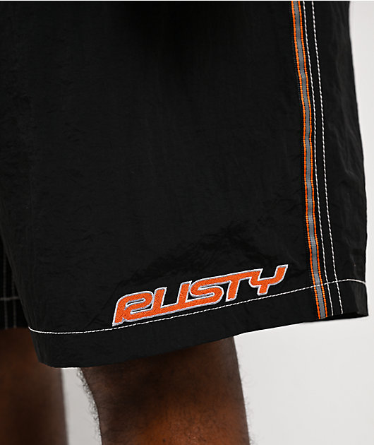 Rusty Flip Daddy Black Board Shorts