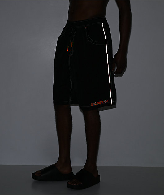 Rusty Flip Daddy Black Board Shorts