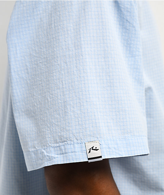 Rusty Hoodus Light Blue Plaid Button Up Shirt