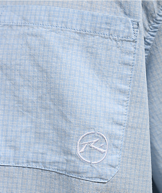 Rusty Hoodus Light Blue Plaid Button Up Shirt