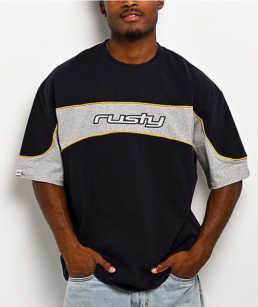 Rusty Kinetic Navy Heavyweight T-Shirt