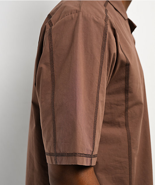 Rusty Pedro Brown Button Up Shirt