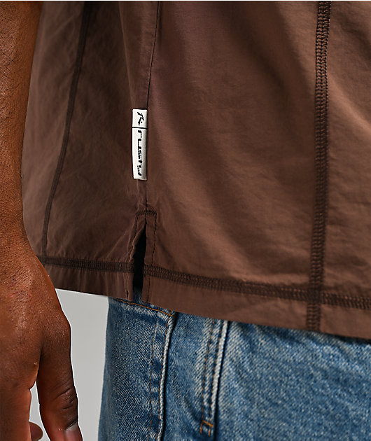Rusty Pedro Brown Button Up Shirt