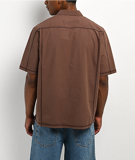 Rusty Pedro Brown Button Up Shirt