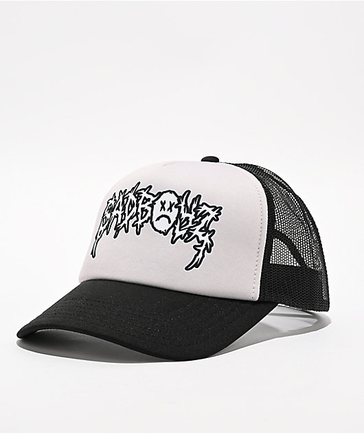 SAD BOYZ by Junior H Two Tone Grey & Black Trucker Hat | Zumiez